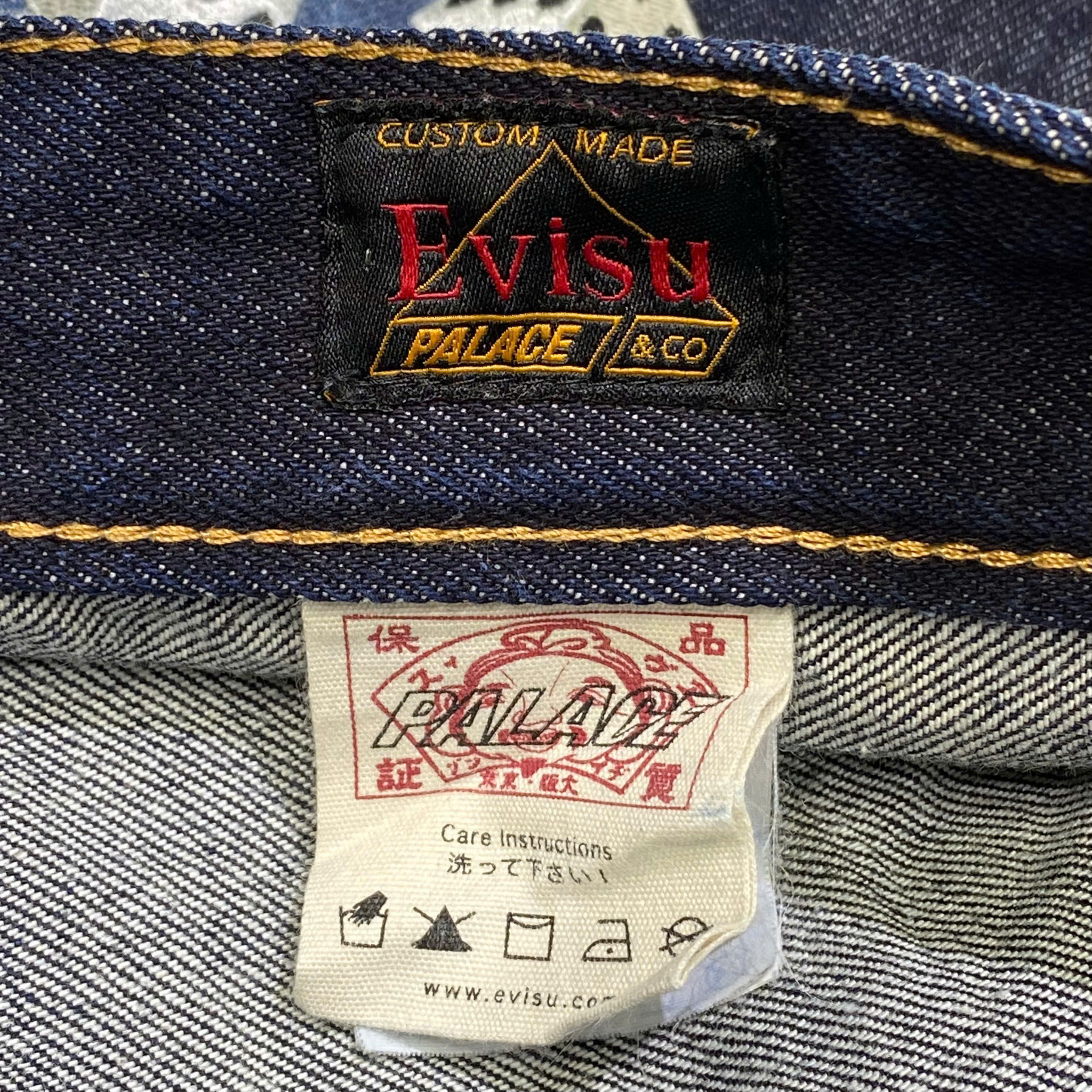  PALACE X EVISU DICE DENIM JEAN 