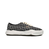  MAISON MIHARA YASUHIRO BAKER OG SOLE CANVAS CHECK LOW-TOP BLACK 