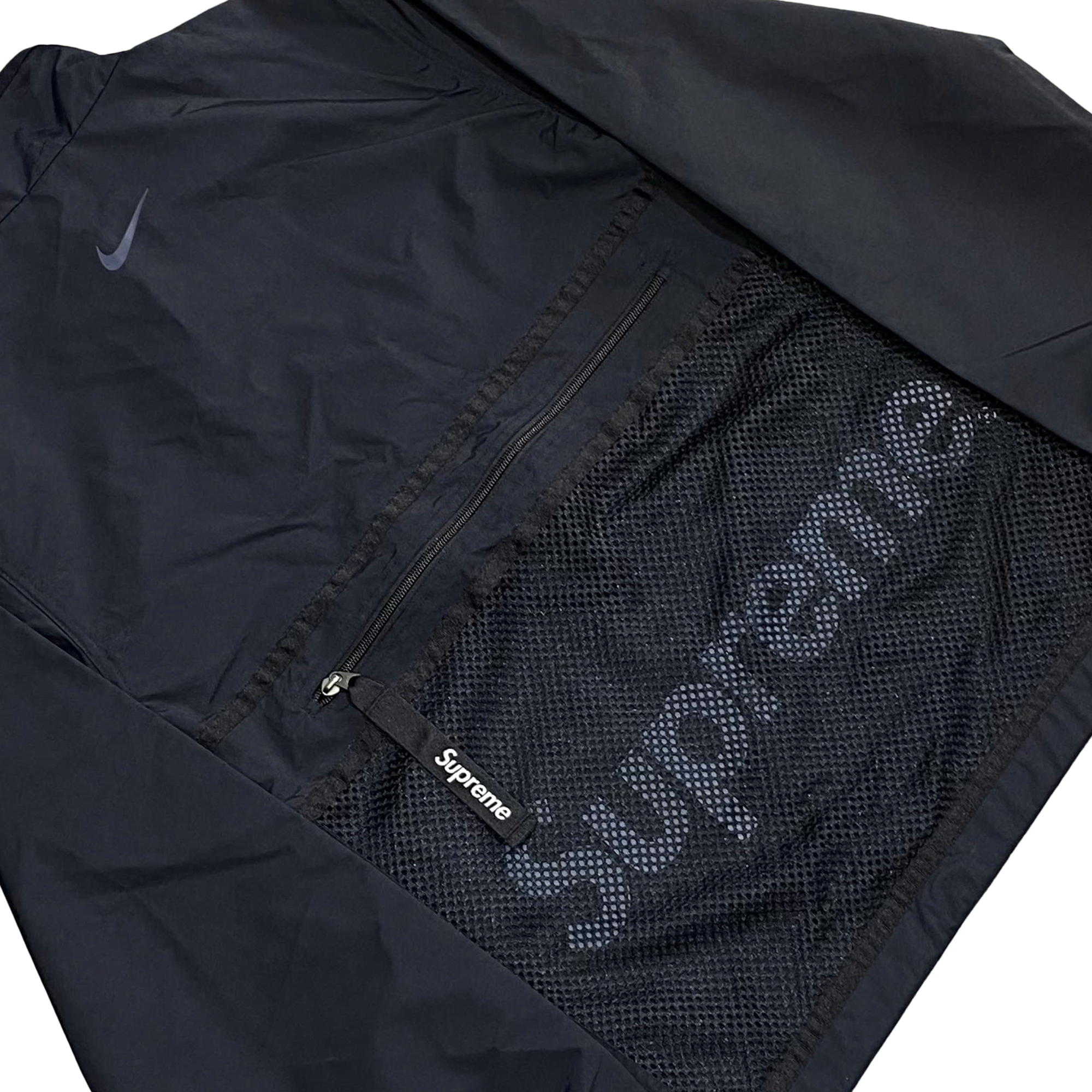  SUPREME X NIKE TRAIL RUNNING JACKET BLACK 