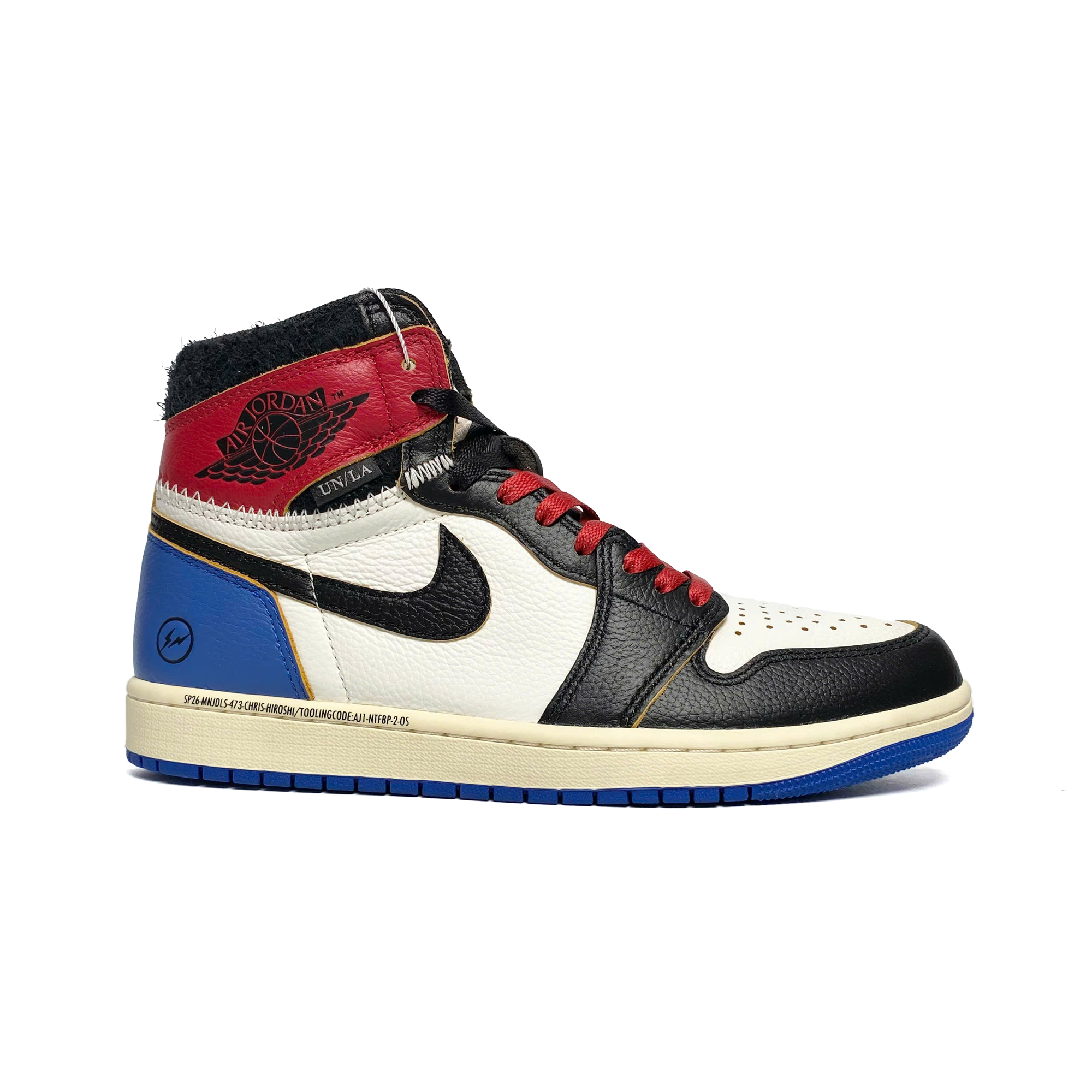  NIKE AIR JORDAN 1 HIGH X UNION X FRAGMENT BLACK VARSITY RED IO7847-002 