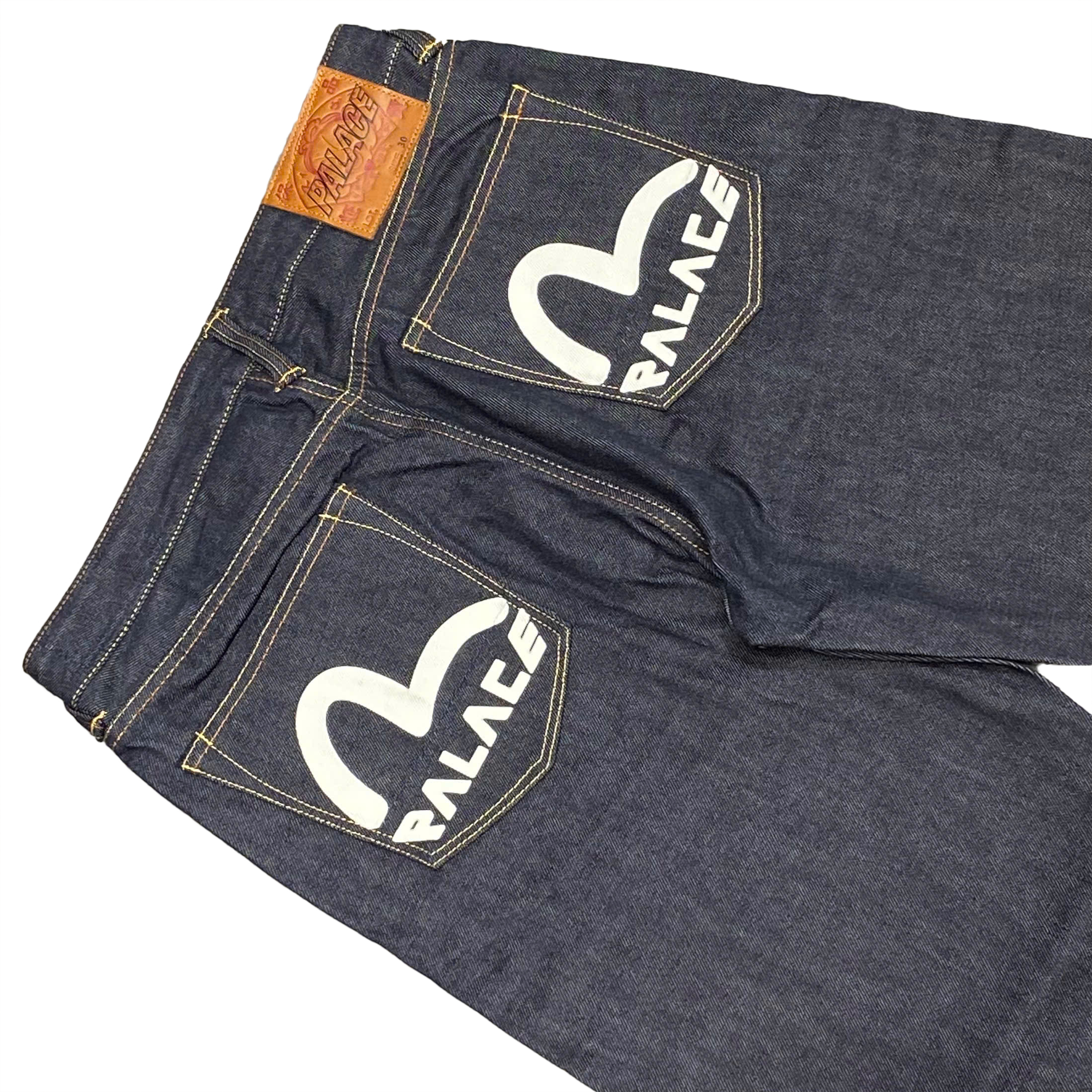  PALACE X EVISU 2008 CLASSIC SEAGULL DENIM JEANS 