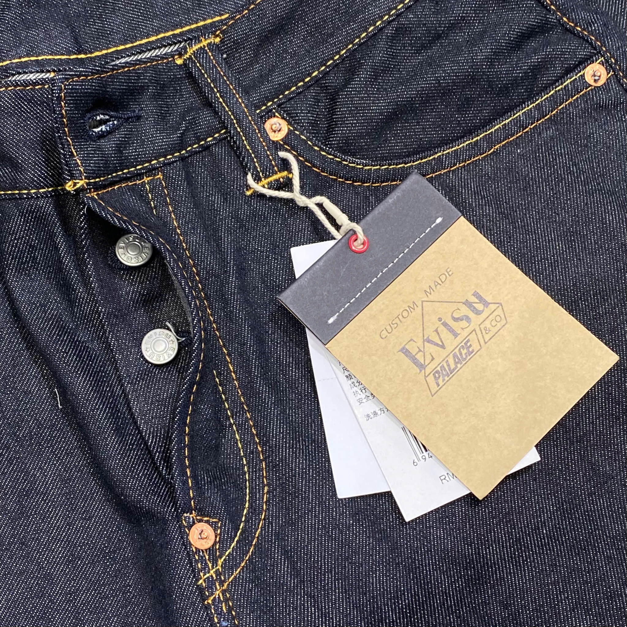  PALACE X EVISU 2008 CLASSIC SEAGULL DENIM JEANS 