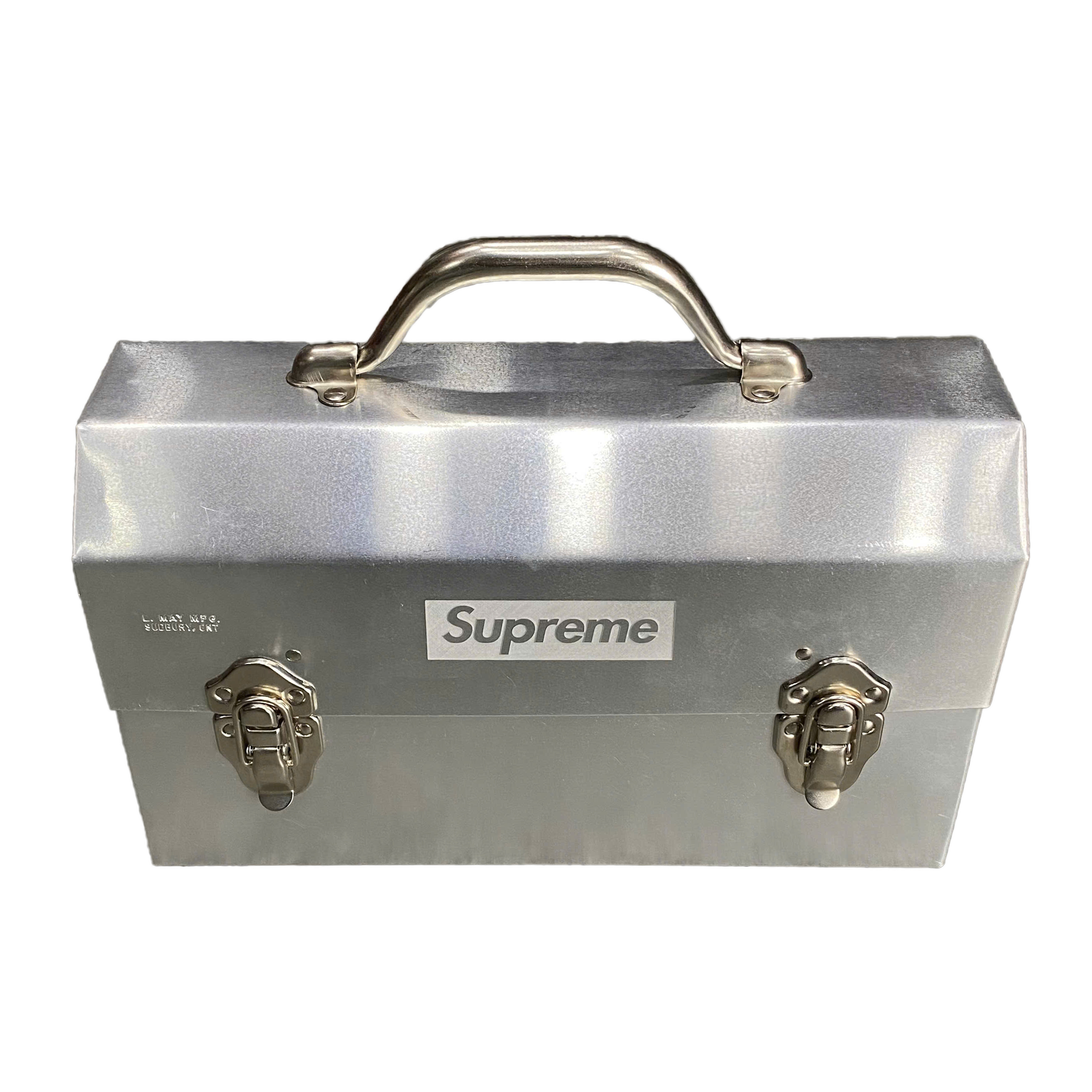  SUPREME L. MAY MFG INC. MINER'S LUNCHBOX SILVER 