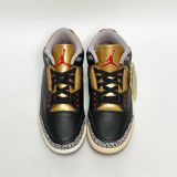  NIKE AIR JORDAN 3 RETRO BLACK CEMENT GOLD CK9246-067 