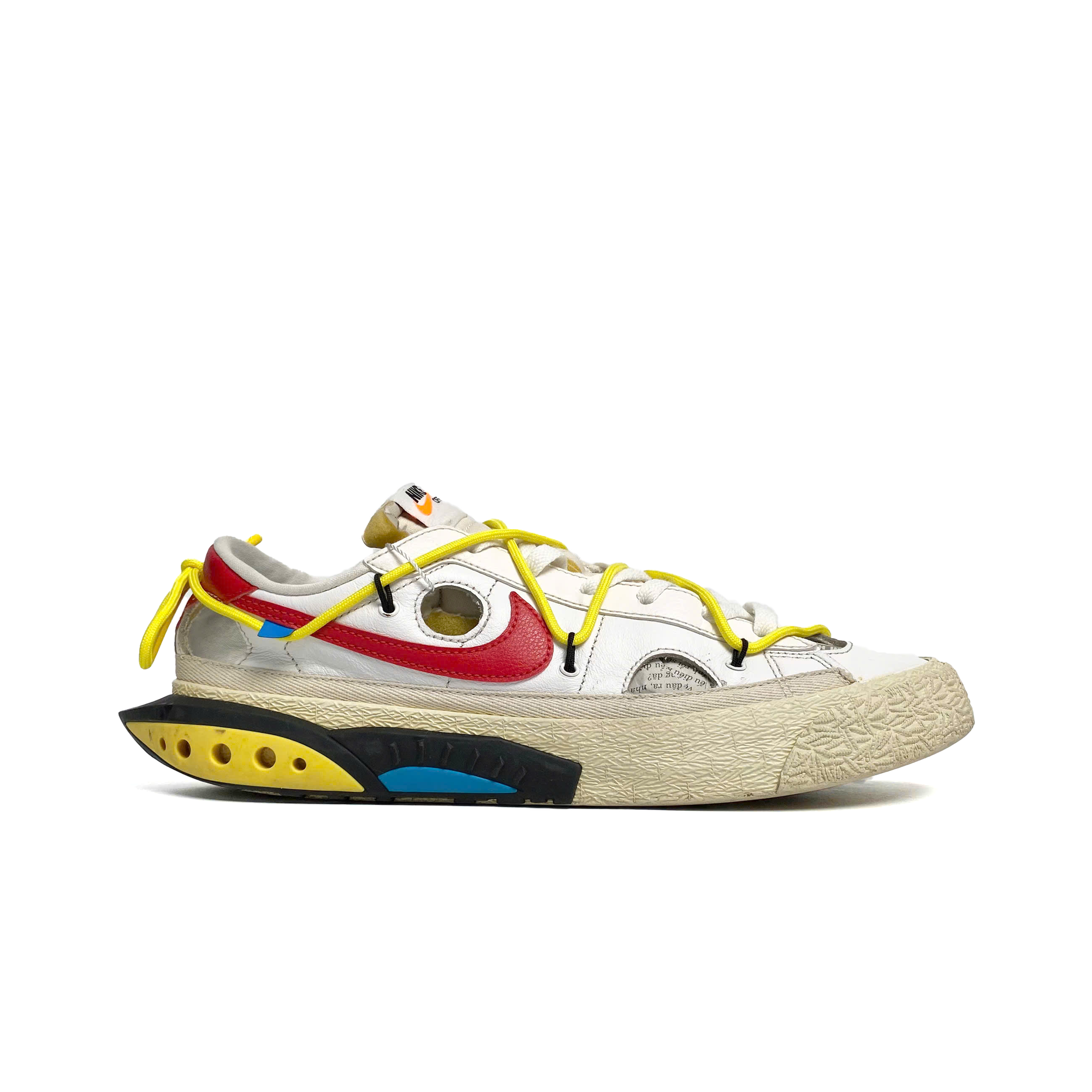  NIKE OFF WHITE X BLAZER LOW WHITE UNIVERSITY RED DH7863-100 