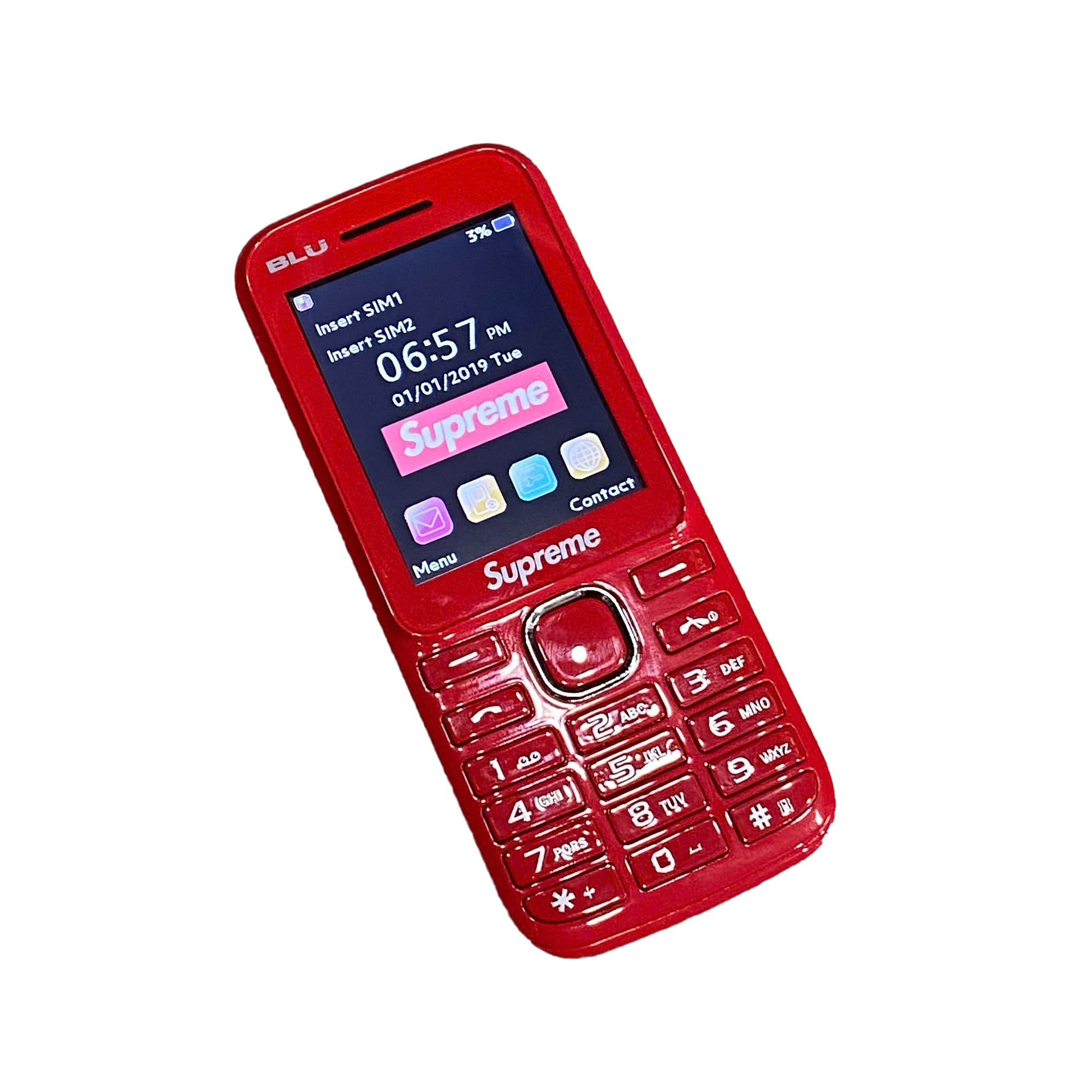  SUPREME BLU BURNER PHONE RED 
