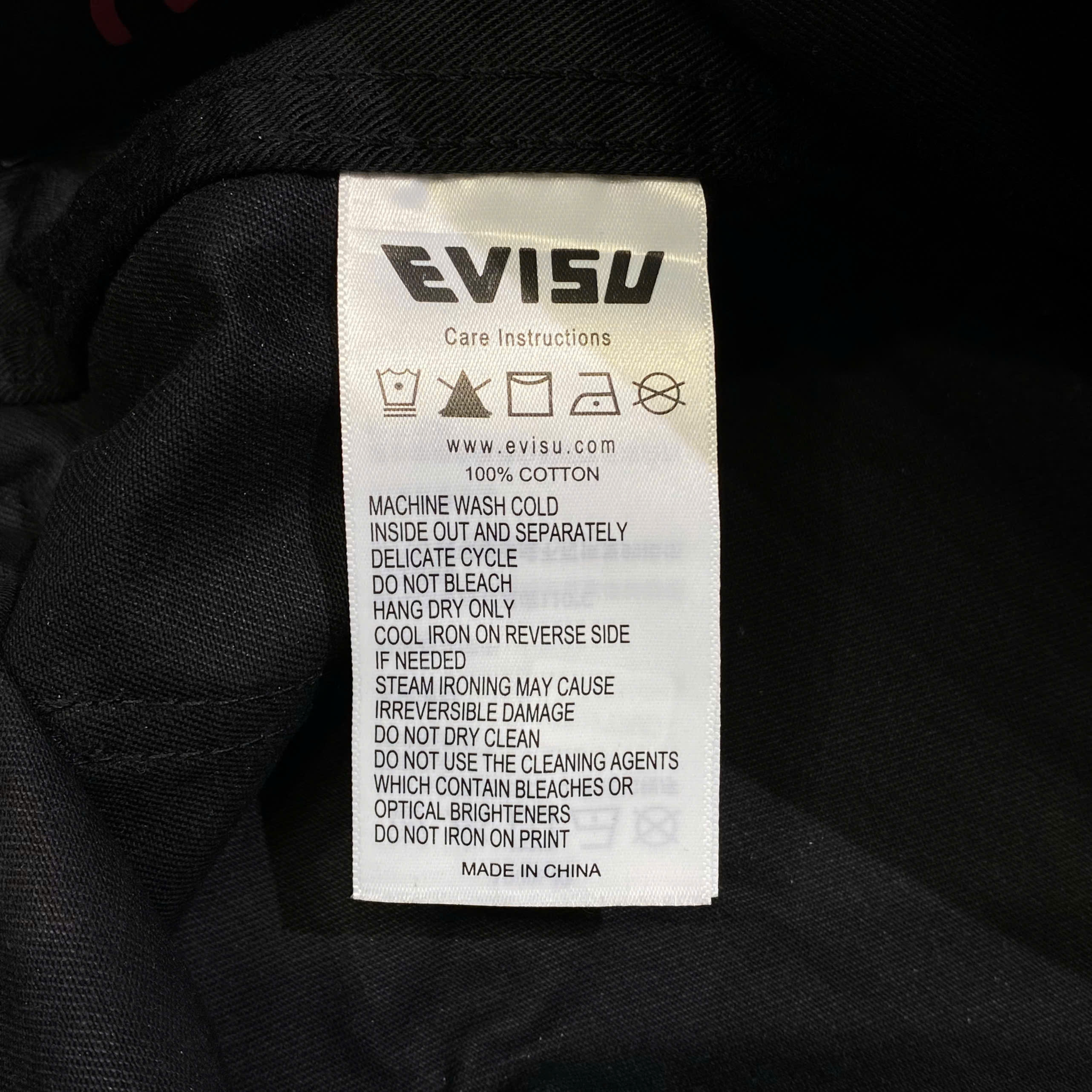  EVISU BRUSHSTROKE DAICOCK CHINO PANTS 