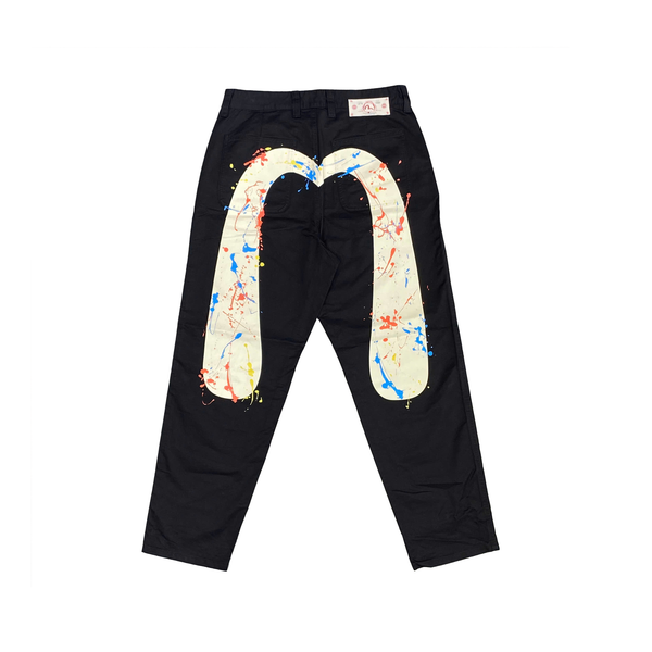  EVISU BRUSHSTROKE DAICOCK CHINO PANTS 