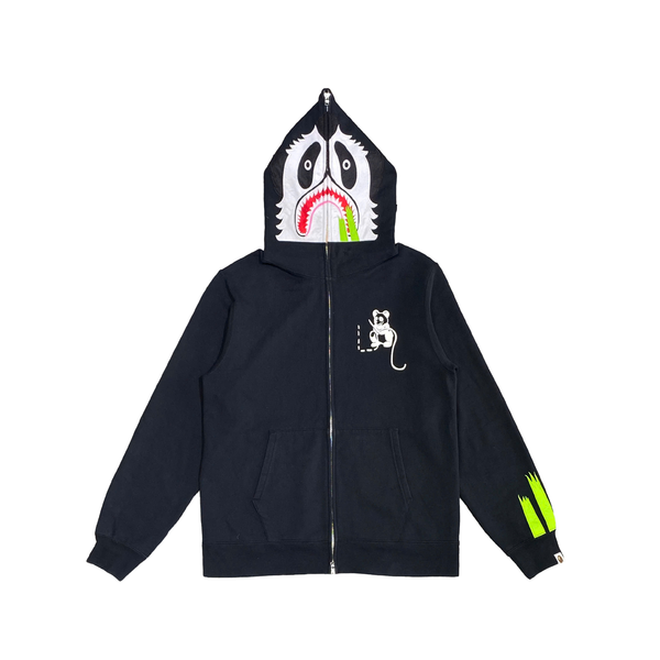  BAPE PANDA FULL ZIP HOODIE BLACK 