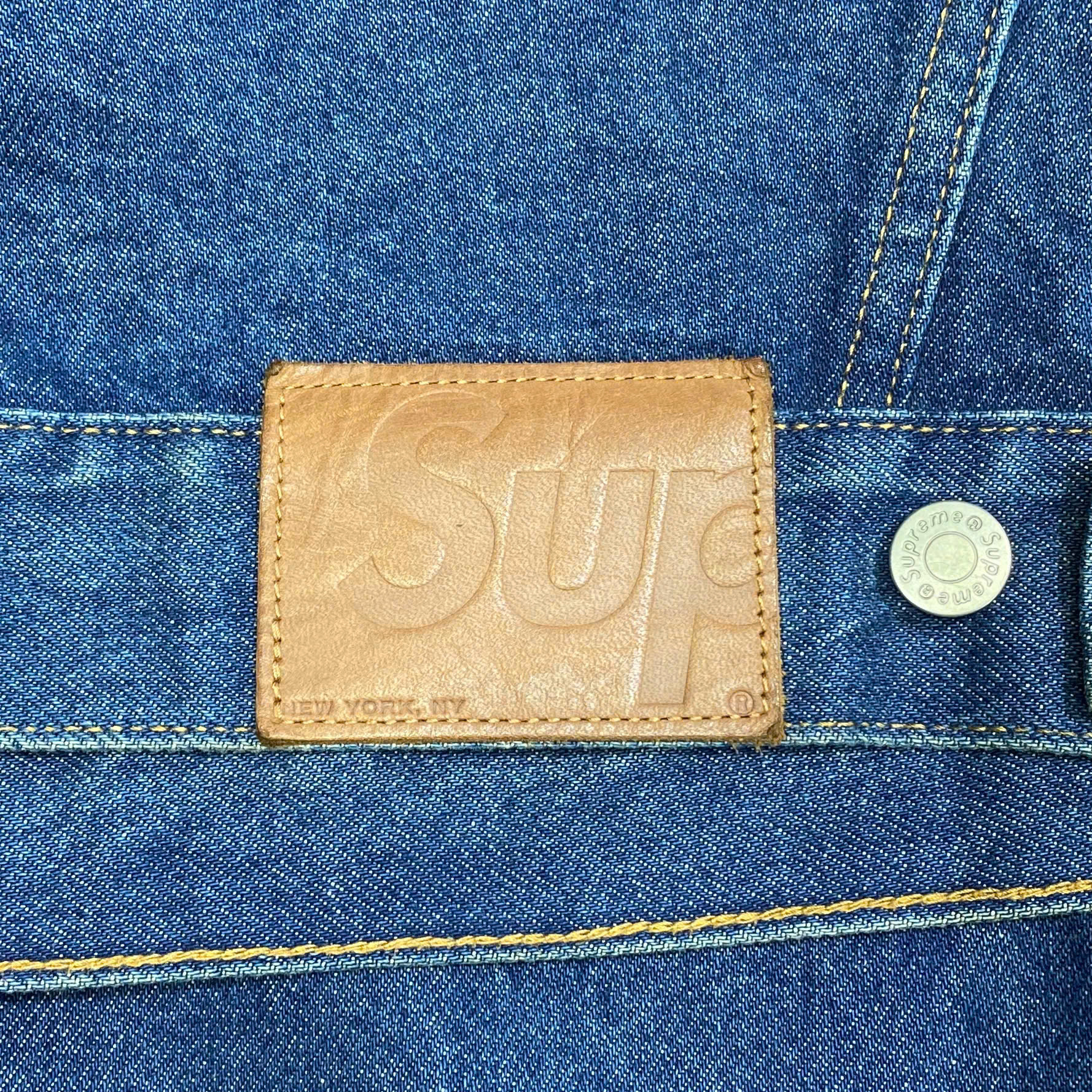  SUPREME SHIBORI DENIM TRUCKER JACKET RIGID INDIGO 