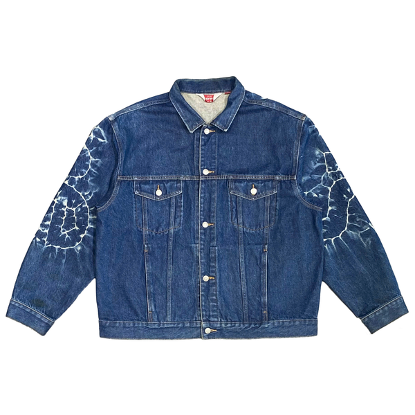  SUPREME SHIBORI DENIM TRUCKER JACKET RIGID INDIGO 