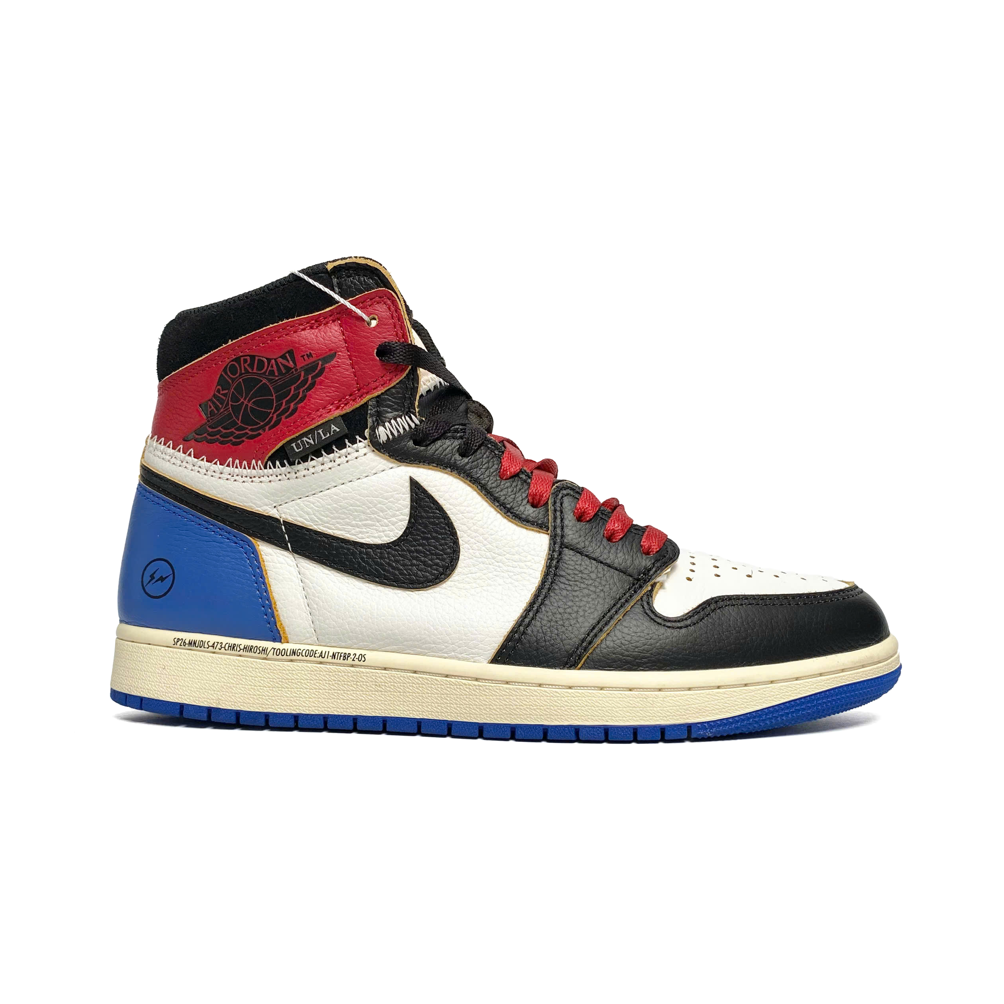  NIKE AIR JORDAN 1 HIGH X UNION X FRAGMENT BLACK VARSITY RED IO7847-002 