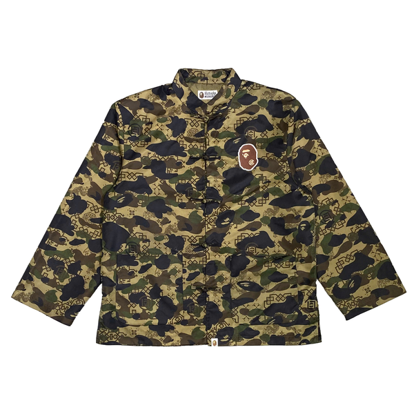  BAPE X CLOT CAMO APE HEAD CHINESE JACKET OLIVE 