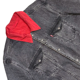  LEVIS X JORDAN REVERSIBLE TRUCKER JACKET BLACK RED 