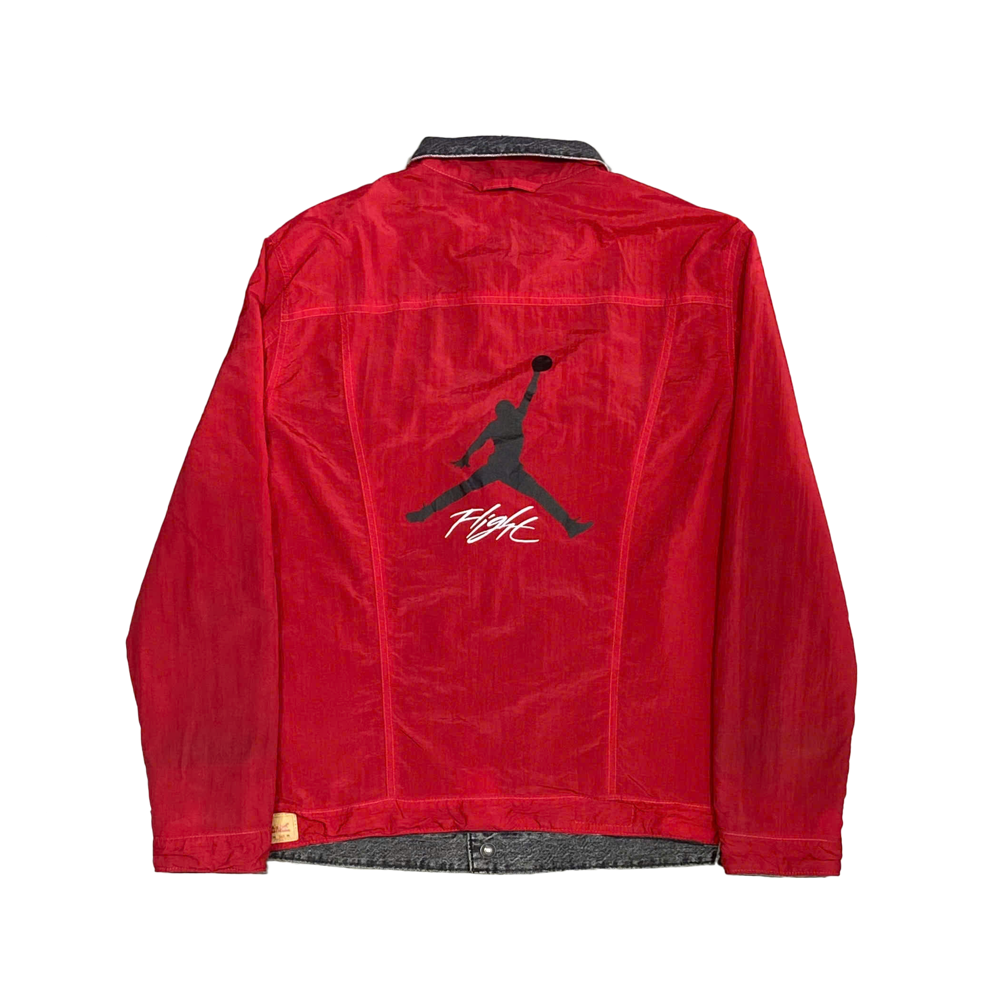  LEVIS X JORDAN REVERSIBLE TRUCKER JACKET BLACK RED 