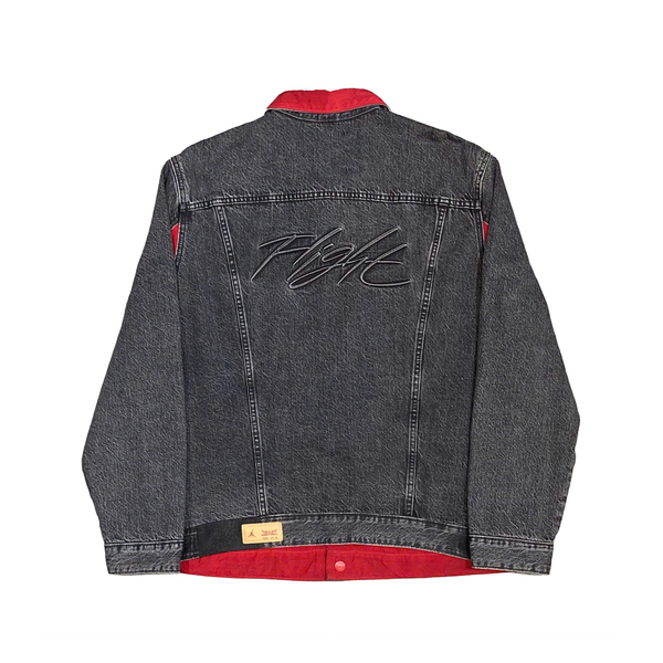  LEVIS X JORDAN REVERSIBLE TRUCKER JACKET BLACK RED 