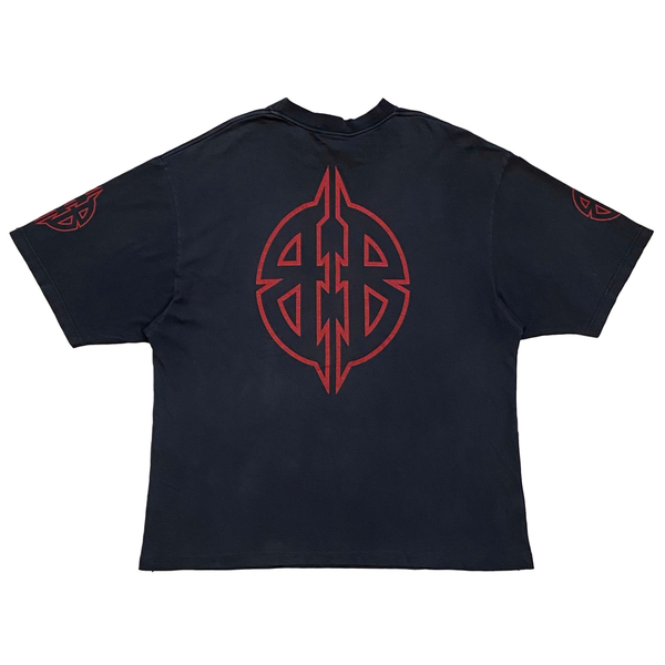  ÁO BALENCIAGA BLACK LOGO-PRINT COTTON T-SHIRT 