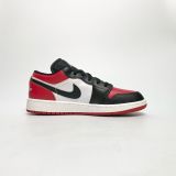  NIKE AIR JORDAN 1 LOW BRED TOE (GS) 553560-612 