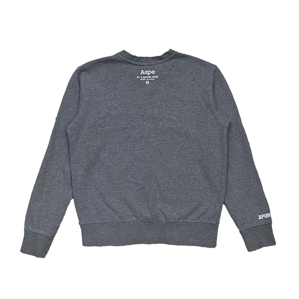  ÁO AAPE BY A BATHING APE FLEECE CREWNECK SWEATSHIRT 