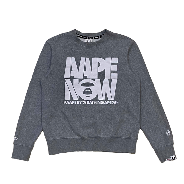  ÁO AAPE BY A BATHING APE FLEECE CREWNECK SWEATSHIRT 