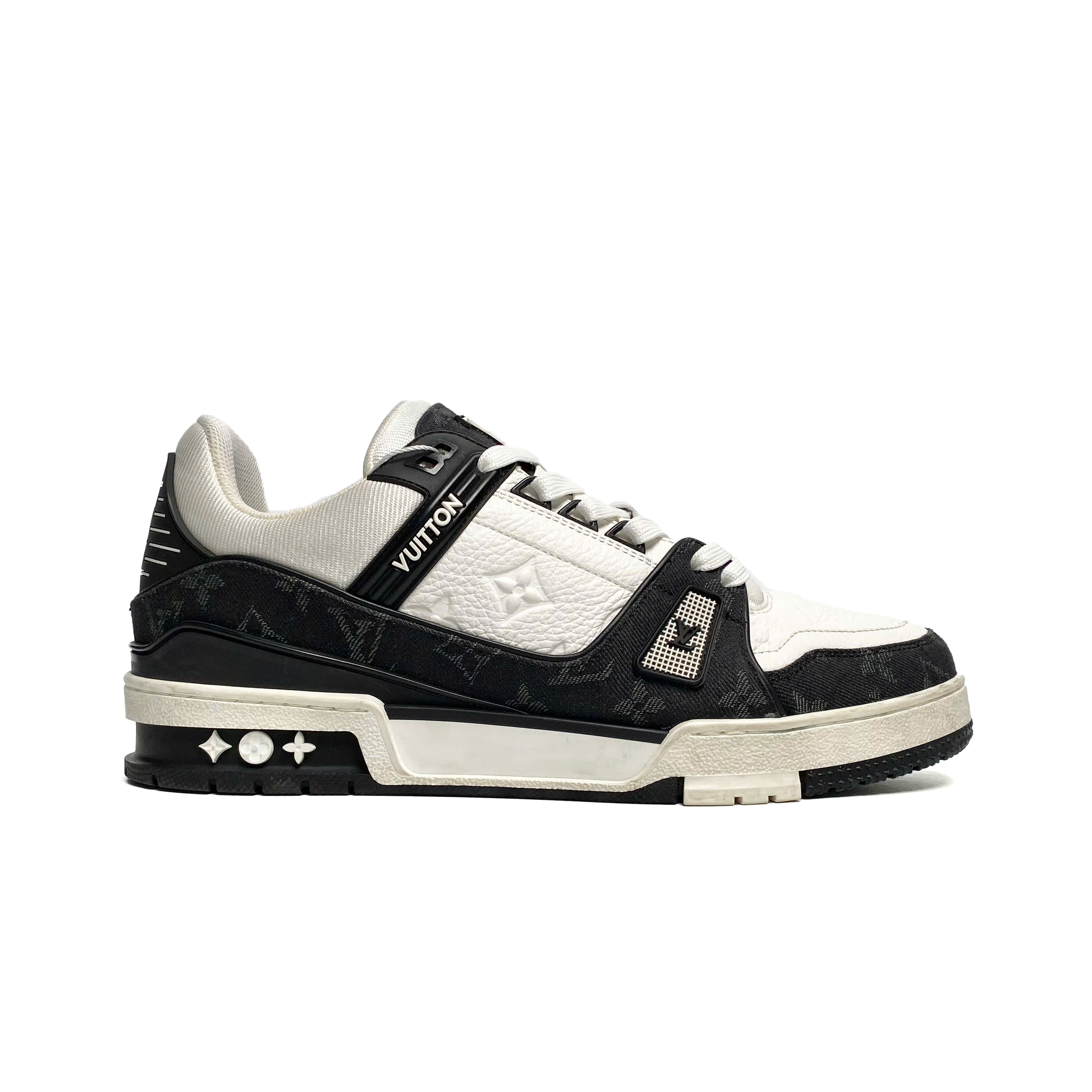  GIÀY LOUIS VUITTON LV TRAINER SNEAKER BLACK WHITE 1AAV8H 