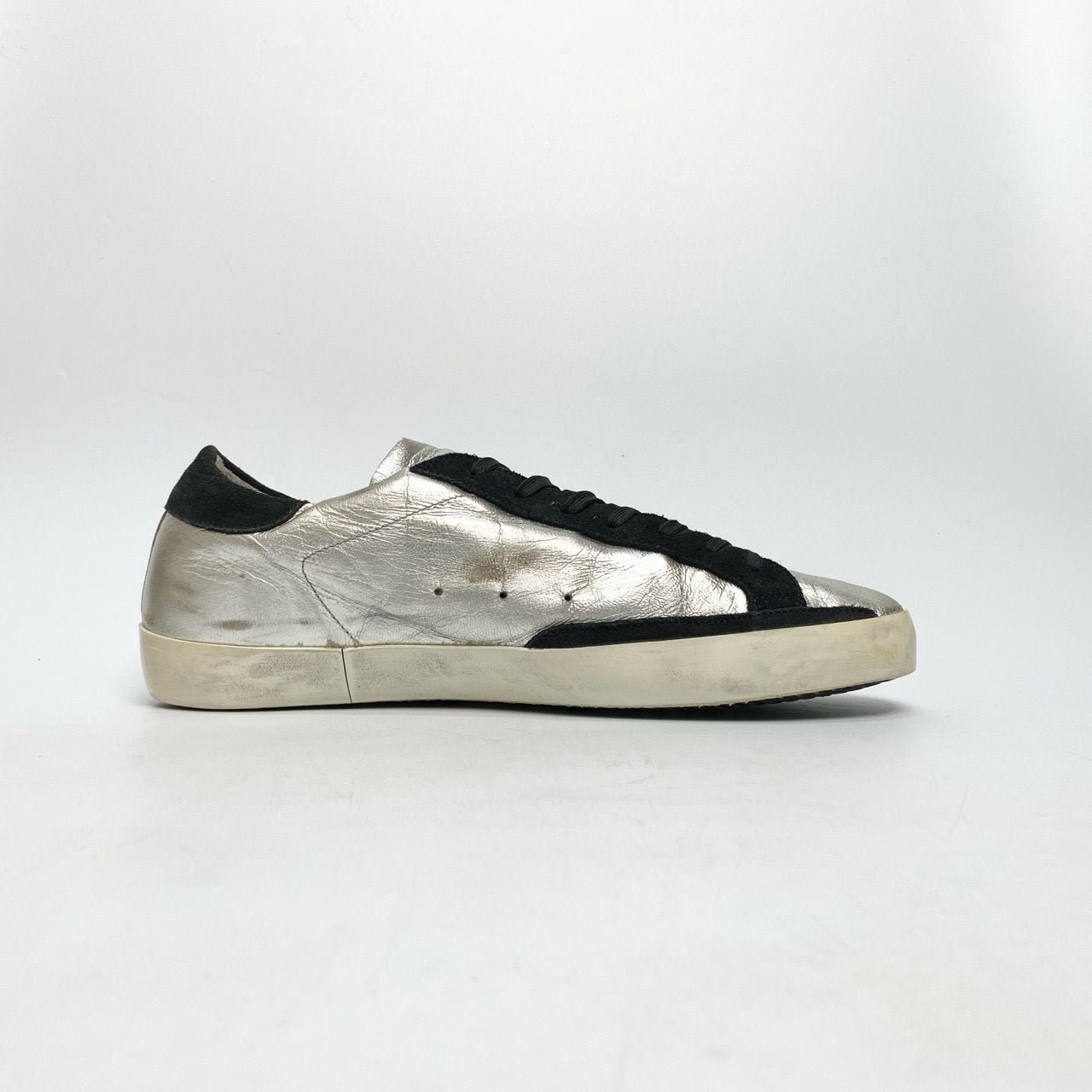  GOLDEN GOOSE SUPER STAR SILVER GCOWS590-A8 
