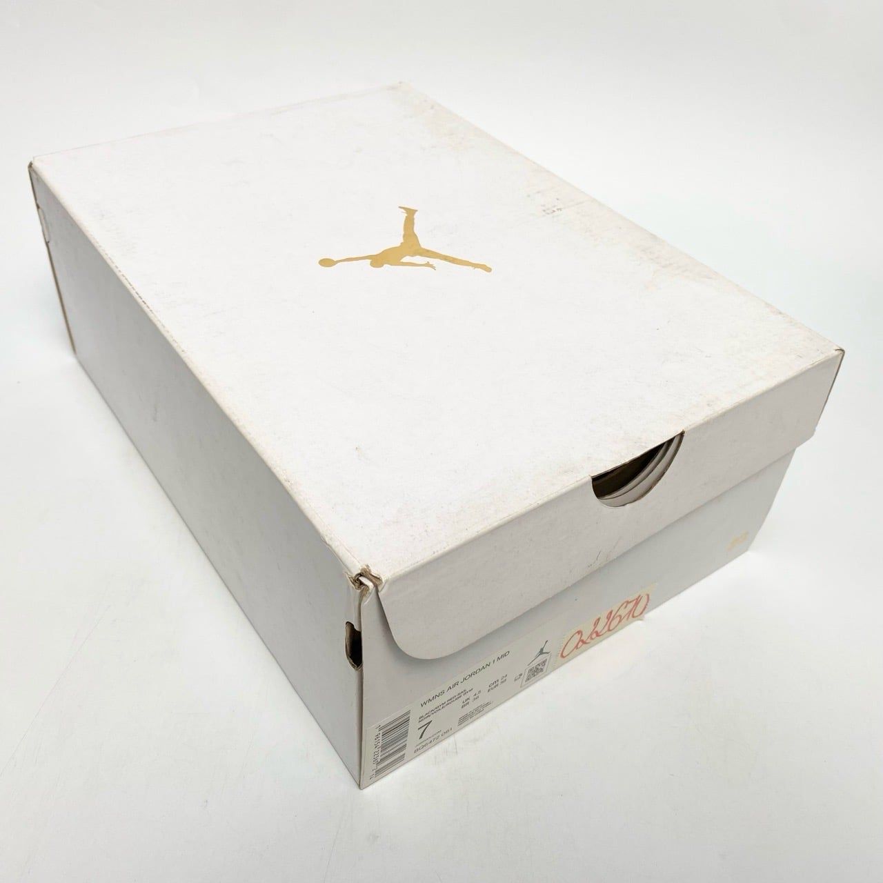  NIKE AIR JORDAN 1 MID BLACK SAIL GYM RED BQ6472-061 
