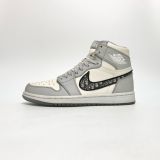  NIKE DIOR X AIR JORDAN 1 HIGH WOLF GREY CN8607-002 