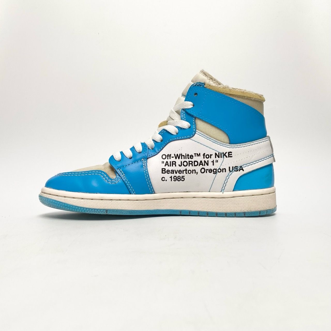  NIKE AIR JORDAN 1 X OFF-WHITE UNIVERSITY BLUE AQ0818-148 