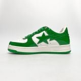  A BATHING APE BAPE STA PATENT LEATHER GREEN WHITE 