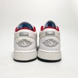  NIKE AIR JORDAN 1 LOW WHITE GYM RED BLACK 553560-164 