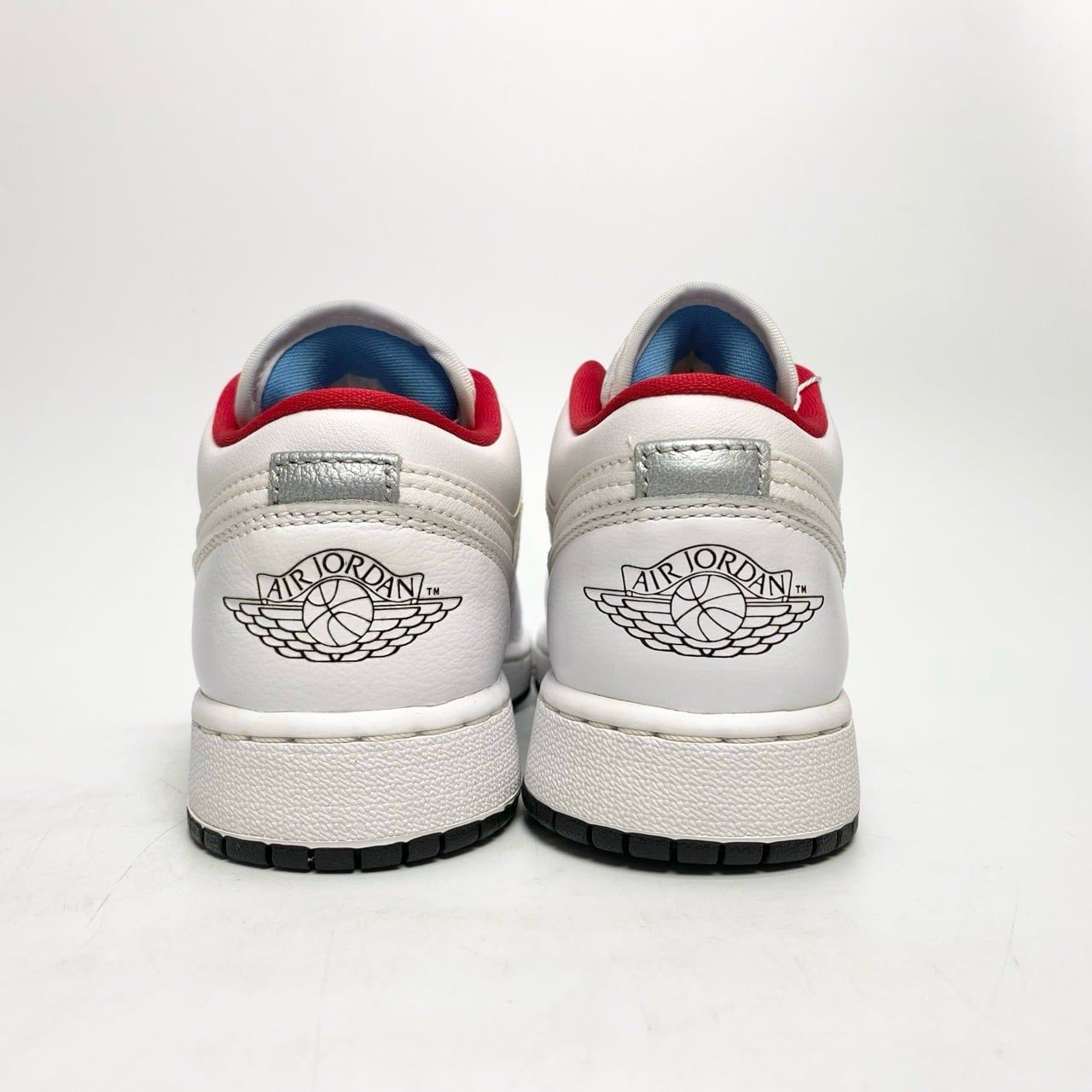 NIKE AIR JORDAN 1 LOW WHITE GYM RED BLACK 553560-164 
