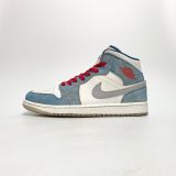  NIKE AIR JORDAN 1 MID FRENCH BLUE FIRE RED DN3706-401 