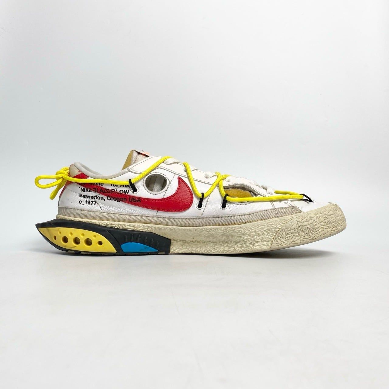  NIKE OFF WHITE X BLAZER LOW WHITE UNIVERSITY RED DH7863-100 