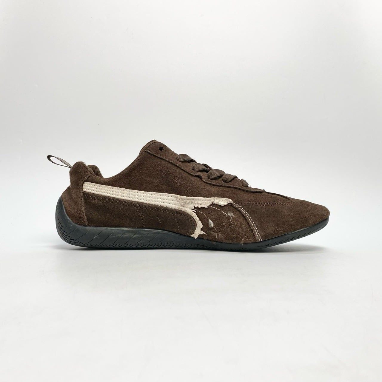  PUMA SPEEDCAT BALENCIAGA SUEDE DISTRESSED BROWN WHITE 406519-05 