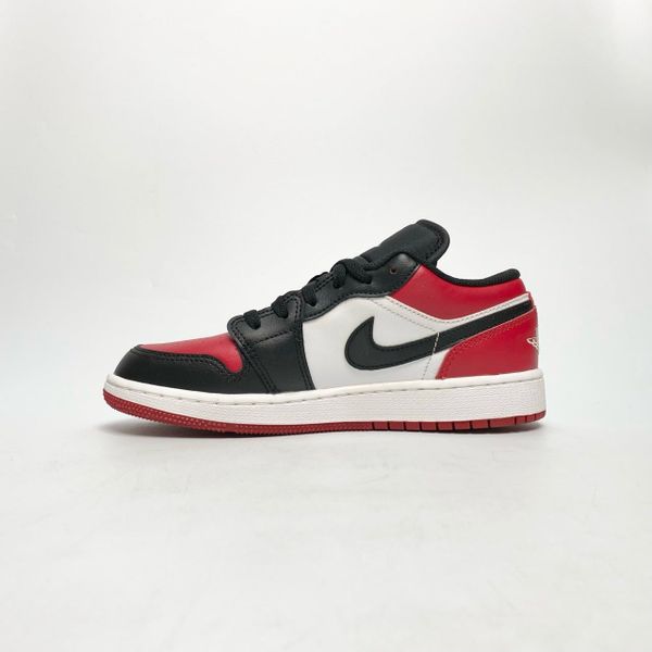  NIKE AIR JORDAN 1 LOW BRED TOE (GS) 553560-612 