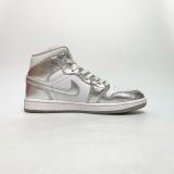  NIKE AIR JORDAN 1 MID SE METALLIC SILVER FN5031-100 