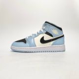  NIKE AIR JORDAN 1 MID GS ICE BLUE 555112-401 