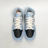  NIKE AIR JORDAN 1 MID GS ICE BLUE 555112-401 