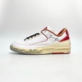  NIKE OFF-WHITE X AIR JORDAN 2 RETRO LOW SP WHITE VARSITY RED DJ4375-106 