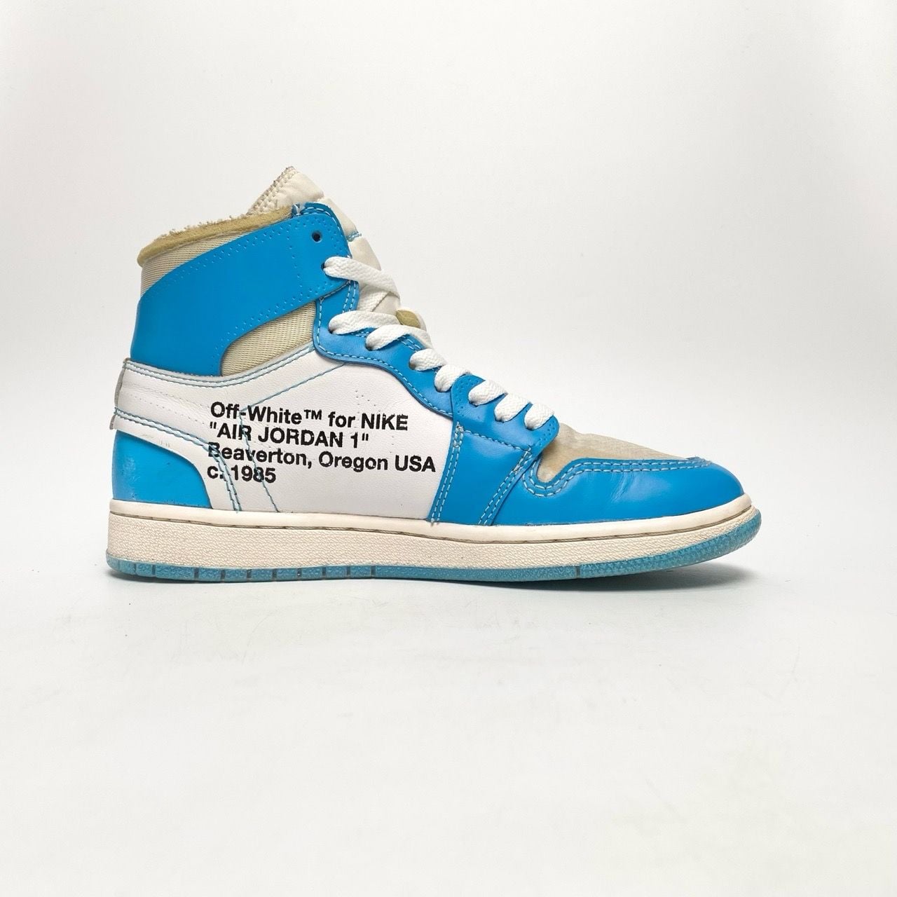  NIKE AIR JORDAN 1 X OFF-WHITE UNIVERSITY BLUE AQ0818-148 