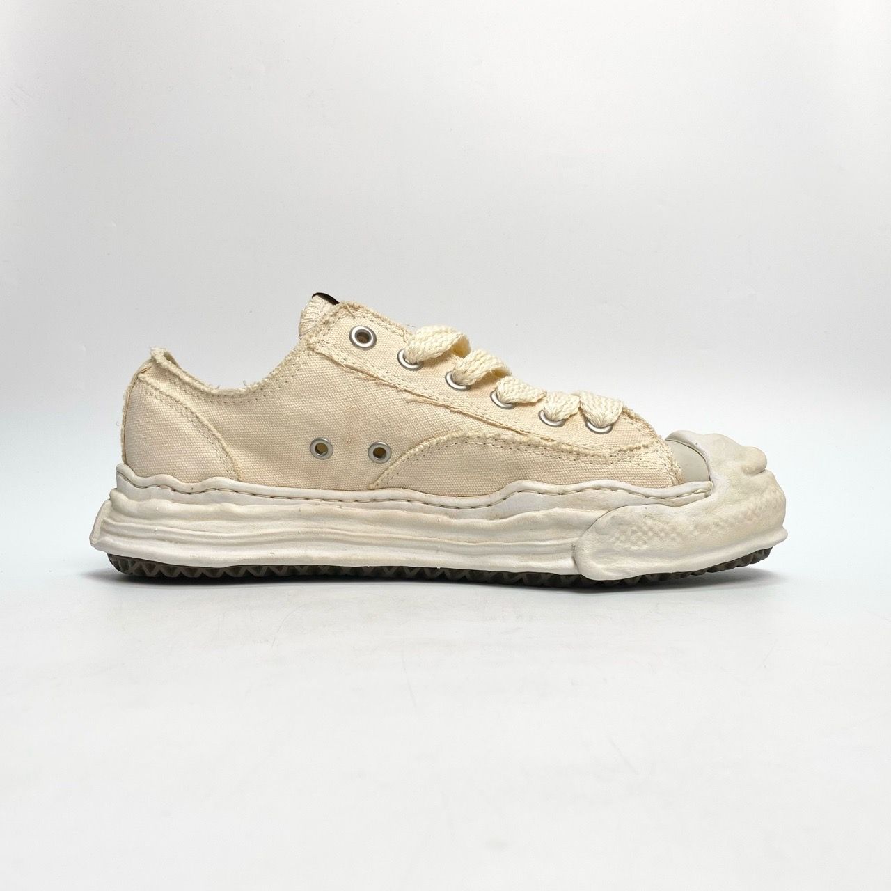  MAISON MIHARA YASUHIRO HANK LOW ORIGINAL SOLE OVER DYED CANVAS LOW-TOP A08FW719 