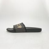  GUCCI BLACK SUPREME CANVAS SLIDES 
