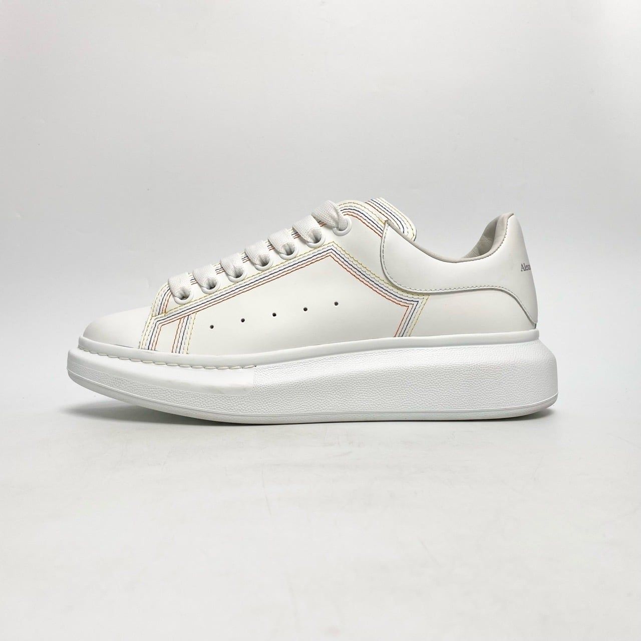  ALEXANDER MCQUEEN CONTRAST STITCH WEDGE SOLE 