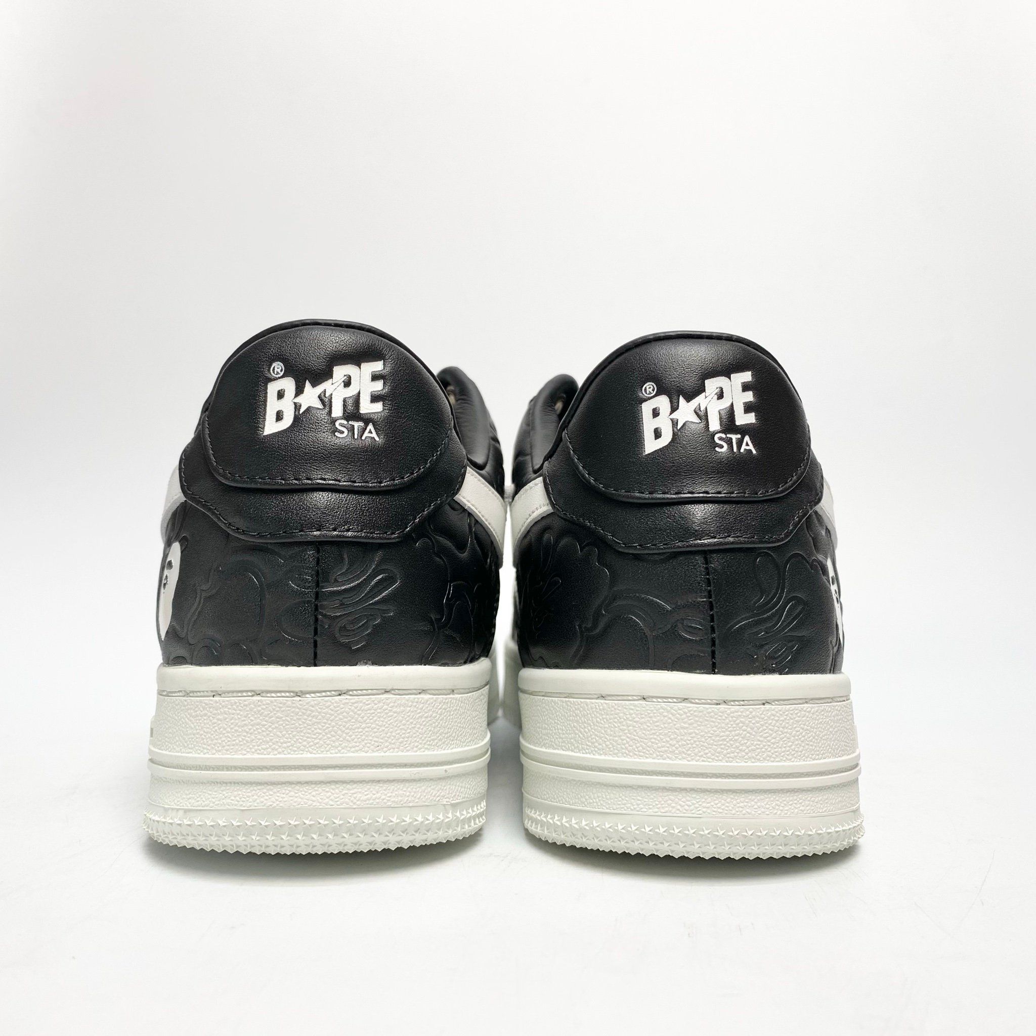  A BATHING APE BAPE LOW BLACK WHITE OZX SH M191052 L 