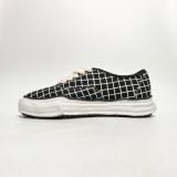  MAISON MIHARA YASUHIRO BAKER OG SOLE CANVAS CHECK LOW-TOP BLACK 
