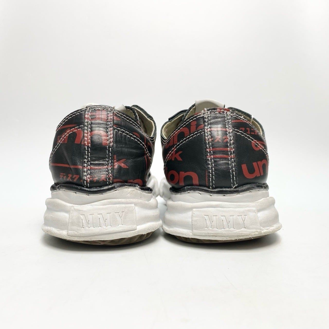  MAISON MIHARA YASUHIRO ORIGINAL SOLE DISKUNION LEATHER LOW-TOP A04FW714 