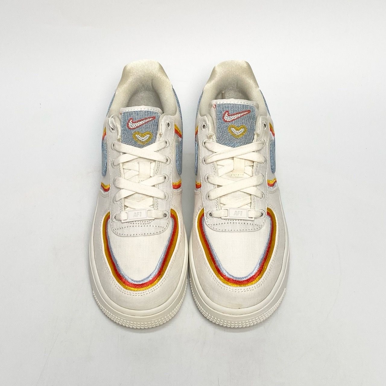  NIKE AIR FORCE 1 LOW SAIL DENIM SWOOSH CREAM DJ4655-133 