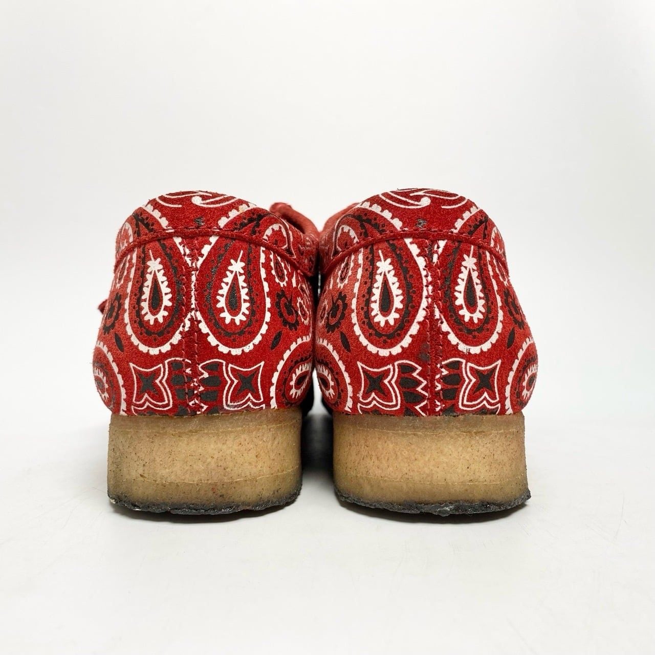  CLARKS X SUPREME WALLABEE BANDANA RED 261-42399 