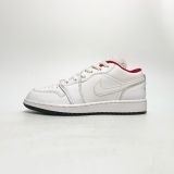  NIKE AIR JORDAN 1 LOW WHITE GYM RED BLACK 553560-164 